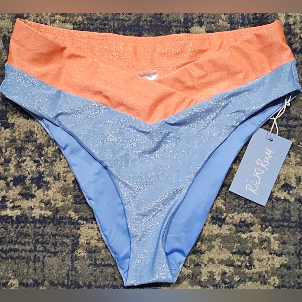 Ricki Rum Sparkle Reversible Bikini Bottom Medium